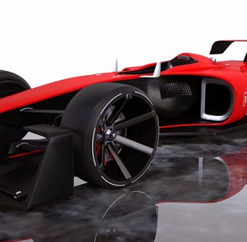 Red and Black Race Car 