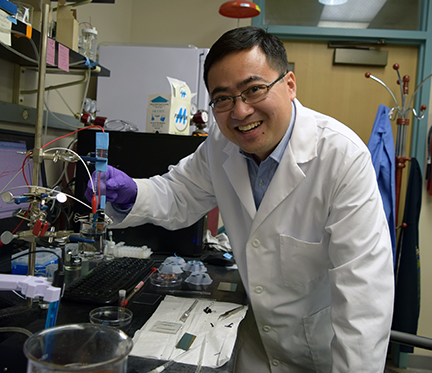 Professor Xu at Lab