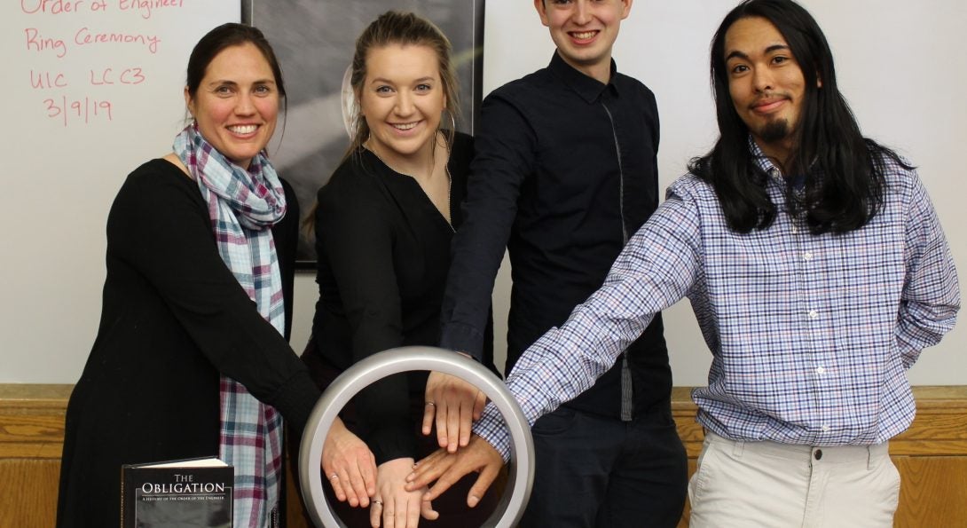 Graduate Students at Award Ceremony