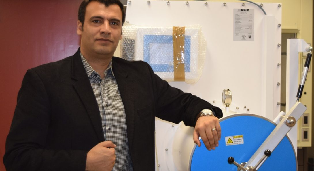 Professor Shahbazian-Yassar and Lab Machine