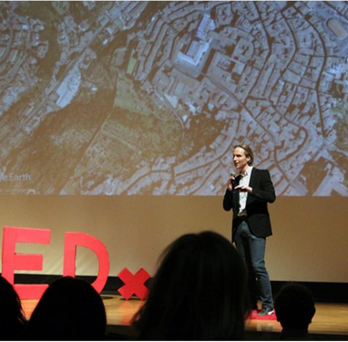 Professor Derrible doing TED talk
                  