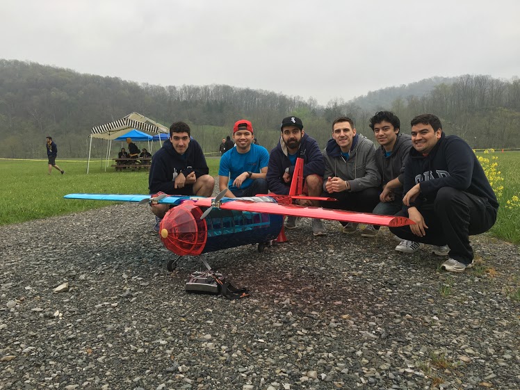Students with their plane