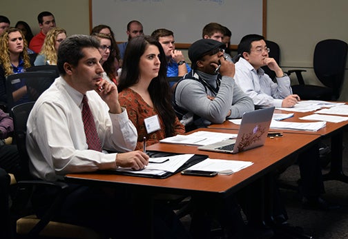 Faculty and students at IISE conference