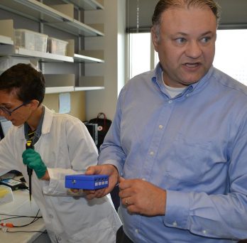 Professor Ian Papautsky at lab 