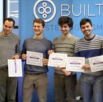 Students at BuiltWorlds 2018 Hackathon
                  