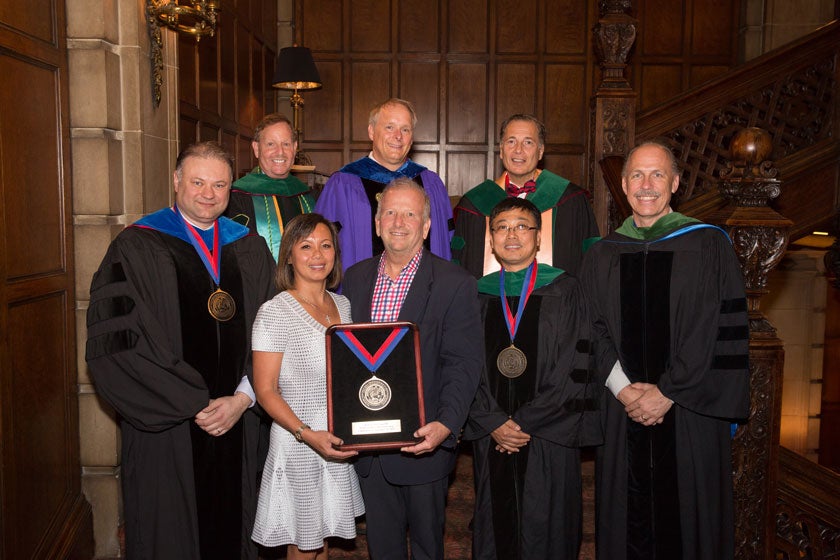 Professors Papautsky and Yao at endowement ceremony