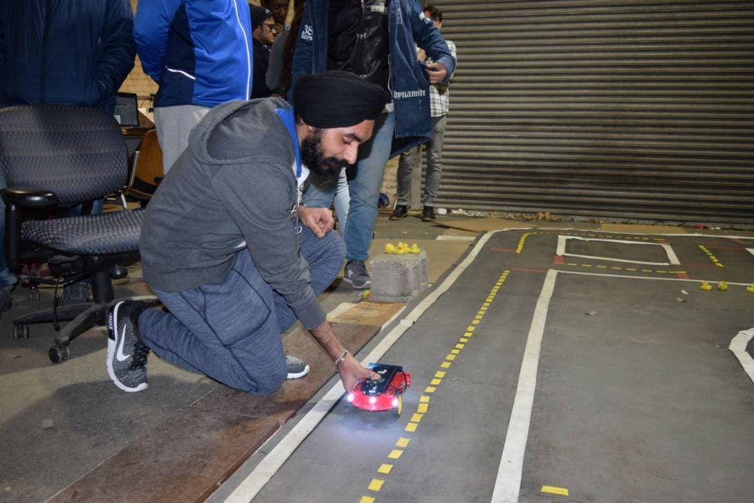 Engineering student puts car on model roadway