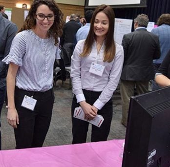 ECE students at Engineering Senior Design Expo
                  
