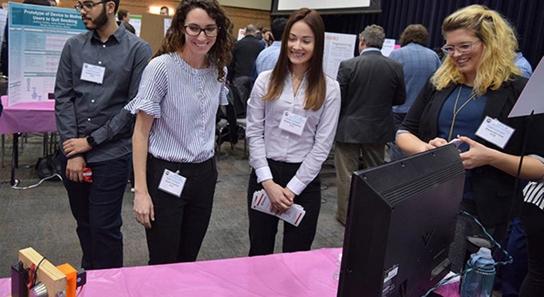 ECE students at Engineering Senior Design Expo