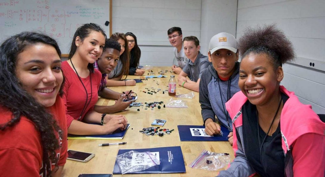 Students Building with Legos