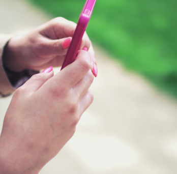 Person using their phone
                  