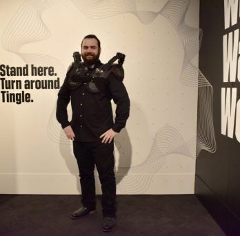 Mateevitsi with his prototype at MSI  