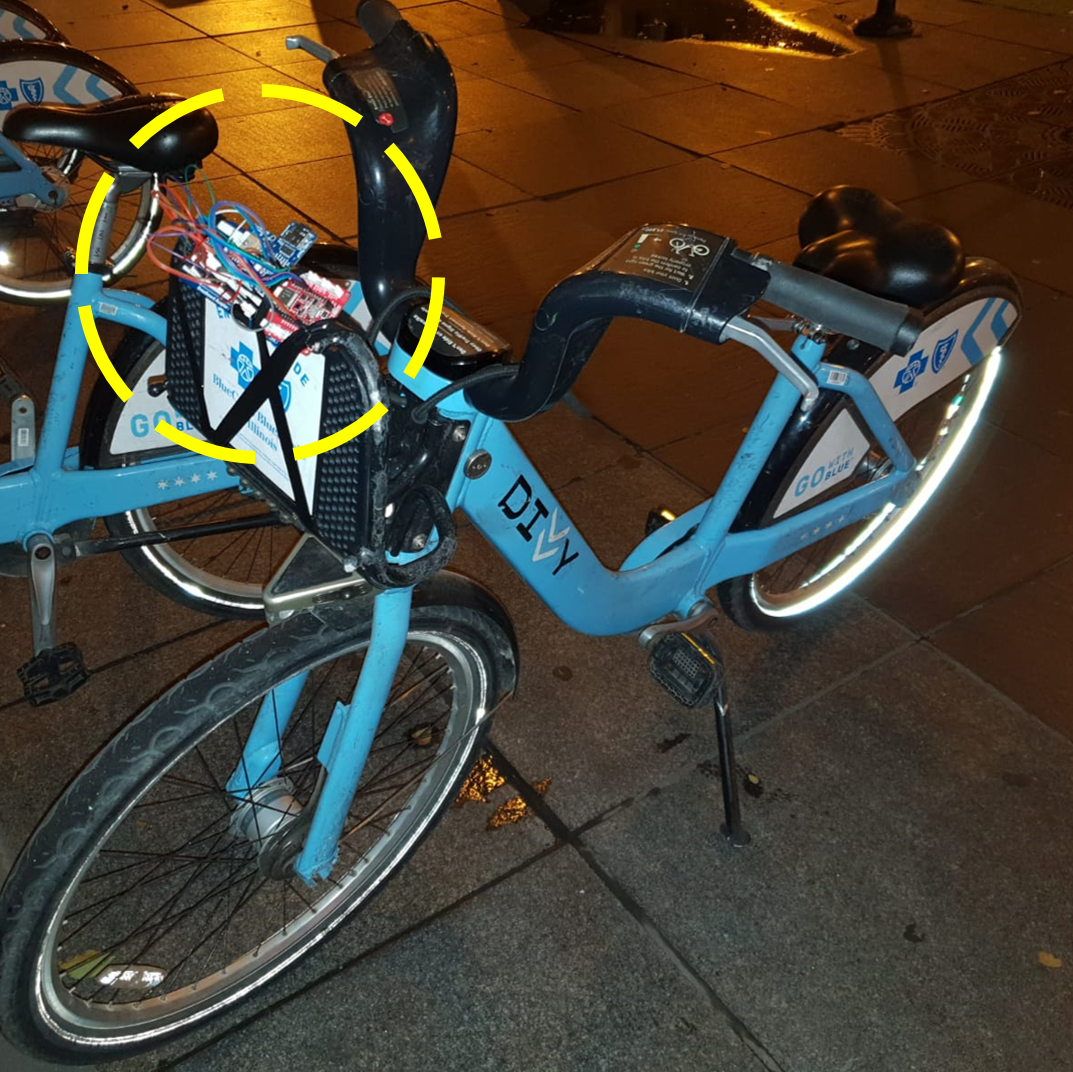 Divvy bike fabricated with the Feel Your City device
