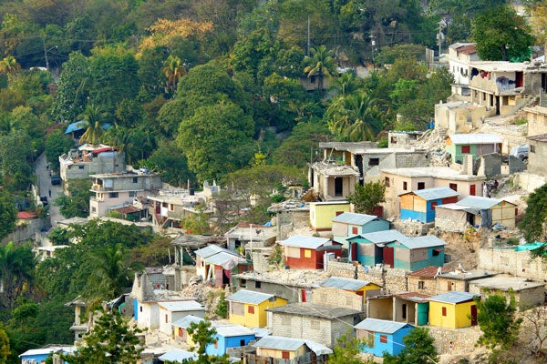 A village on a hill in Haiti