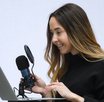 Manuela Burek produces a student-led podcast
                  