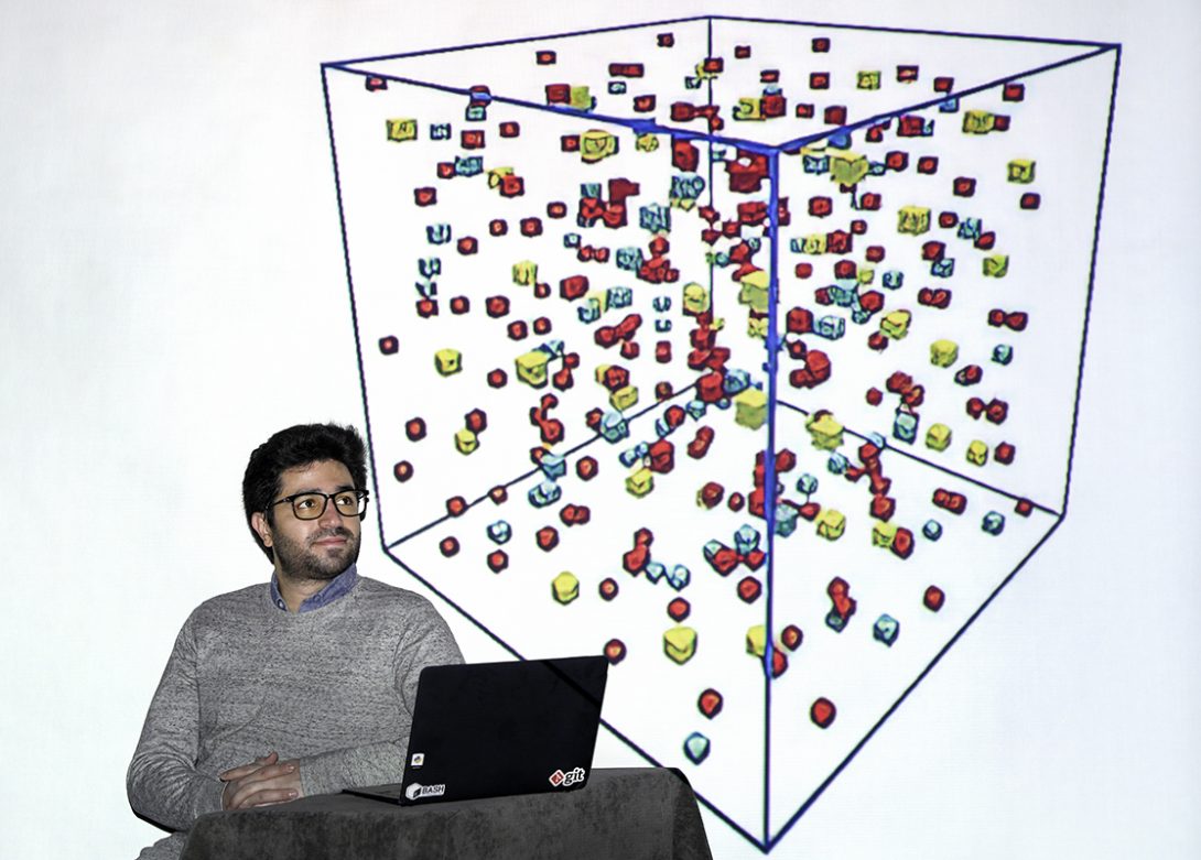 Ali Davariashtiyani, a PhD student working under the direction of Assistant Professor Sara Kadkhodaei in the Computational Materials Research Lab at UIC