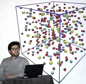 Ali Davariashtiyani, a PhD student working under the direction of Assistant Professor Sara Kadkhodaei in the Computational Materials Research Lab at UIC 
