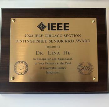 Lina He's IEEE award 