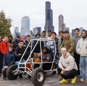 SAE at UIC with new electric Baja car 