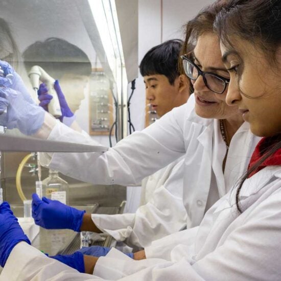 students in lab