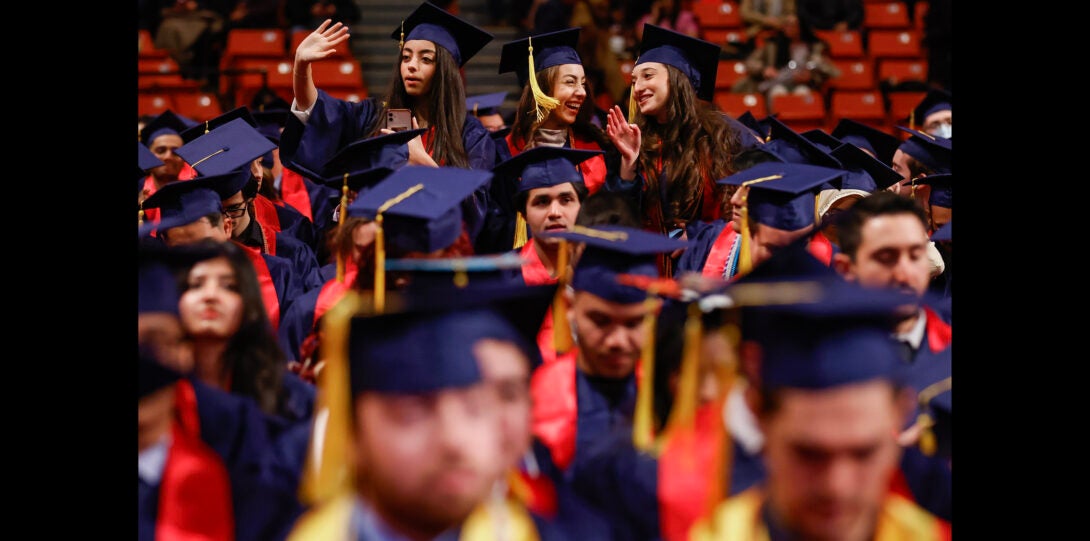 crowd of students