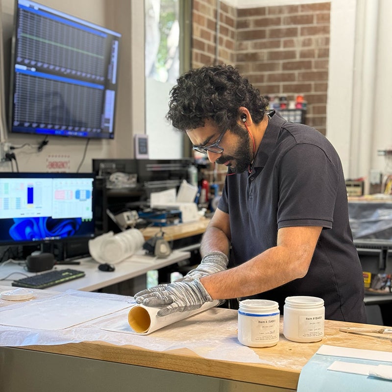 UIC graduate Jai Mehta is at the center of research and development at Furno Materials, Inc.